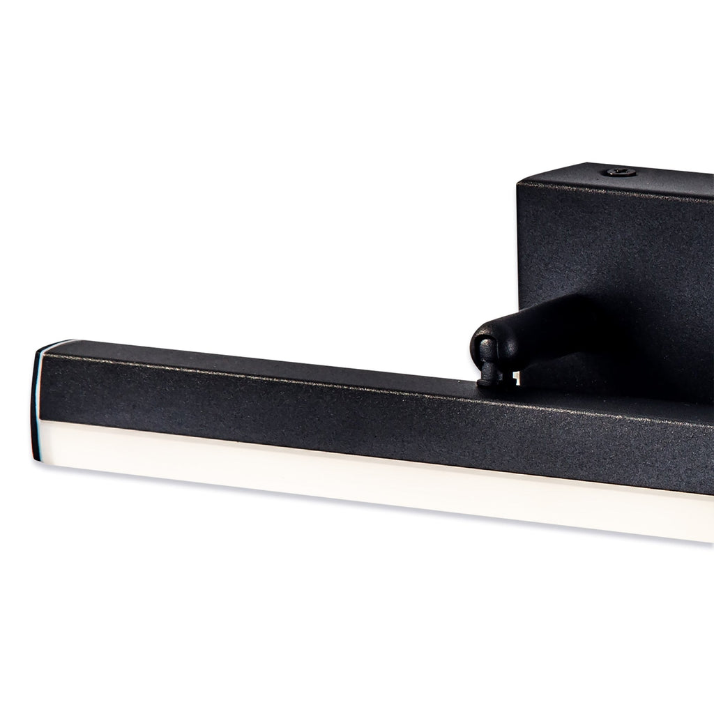 NL82119 Alfie Bathroom LED Wall Lamp Small Adjustable Sand Black