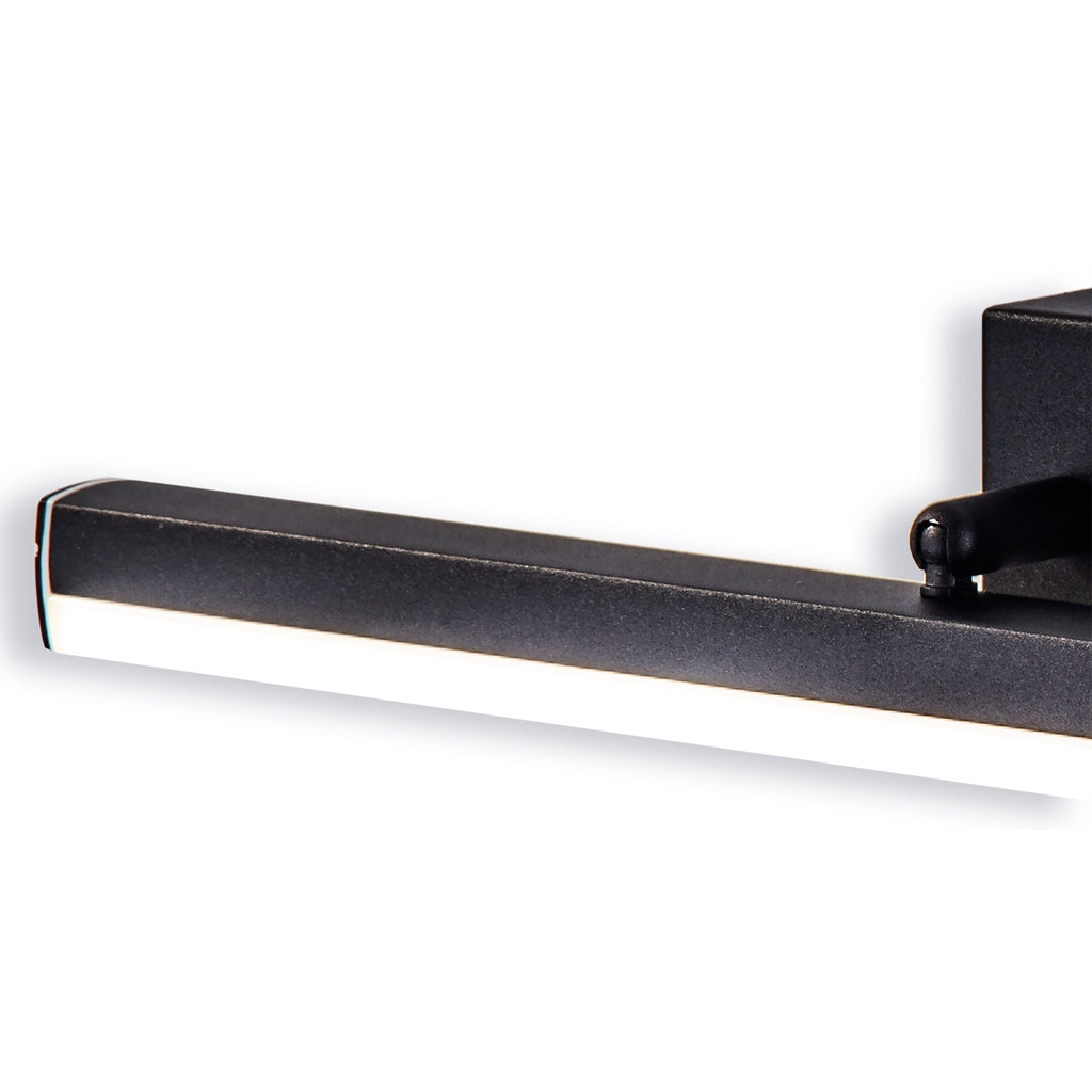NL82129 Alfie Bathroom LED Wall Lamp Medium Adjustable Sand Black