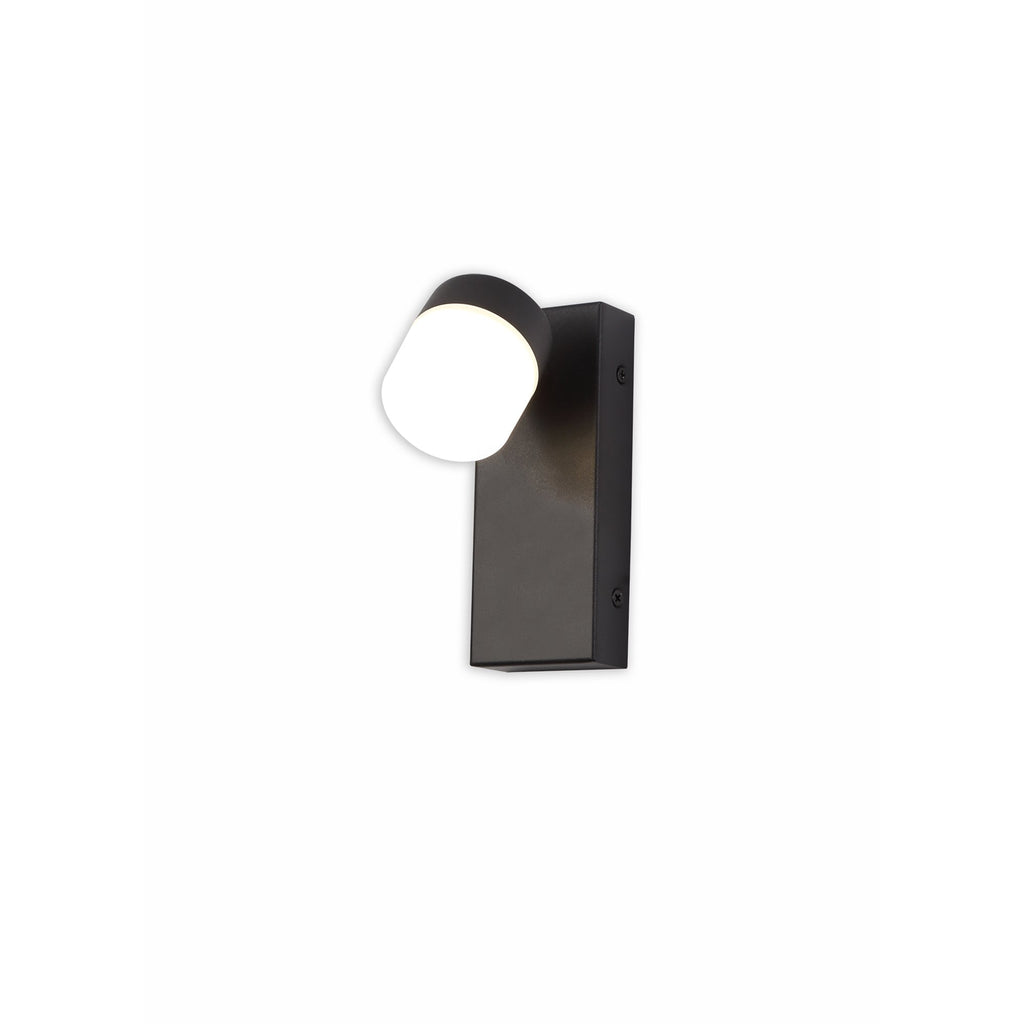 NL82169 Bovan Bathroom LED Wall Lamp Single Adjustable Sand Black