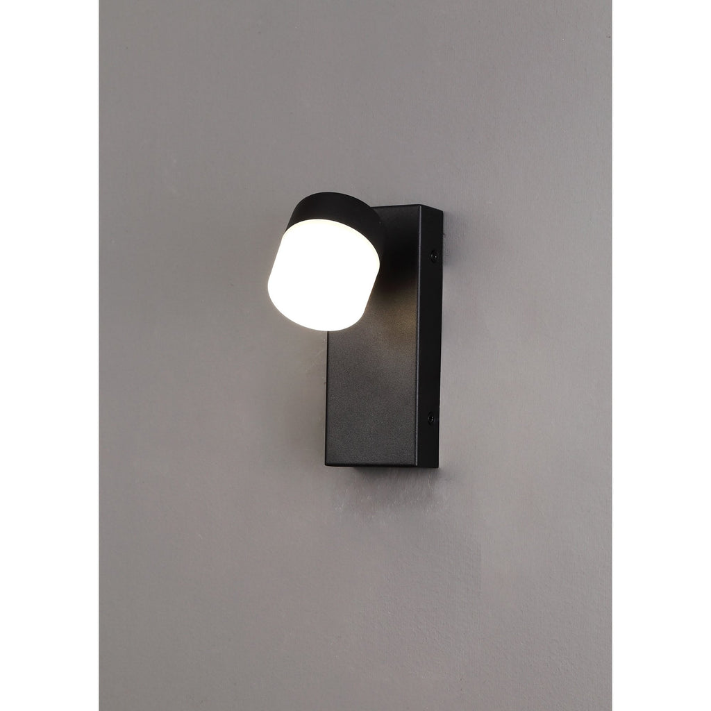 NL82169 Bovan Bathroom LED Wall Lamp Single Adjustable Sand Black