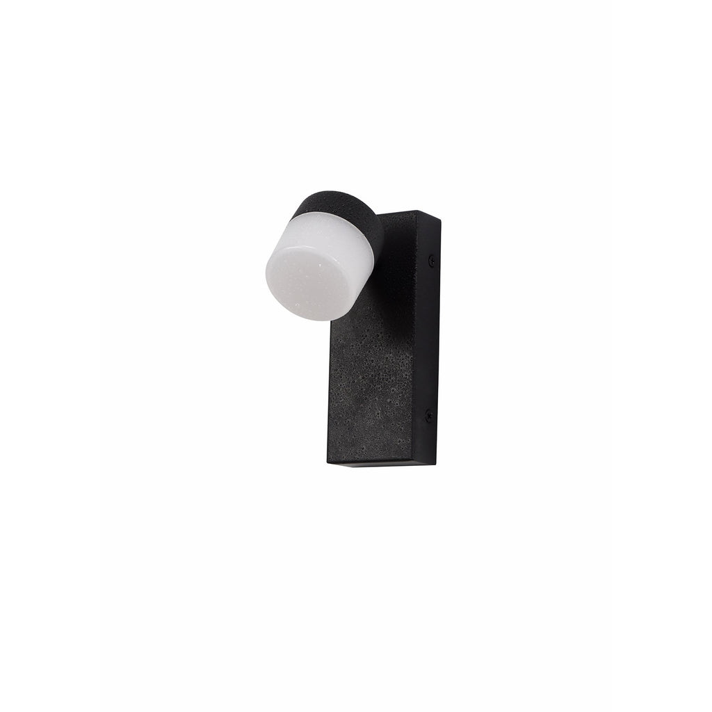 NL82169 Bovan Bathroom LED Wall Lamp Single Adjustable Sand Black