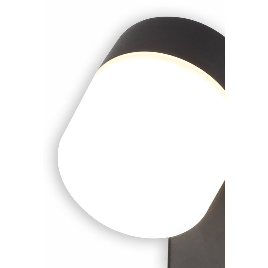 NL82169 Bovan Bathroom LED Wall Lamp Single Adjustable Sand Black