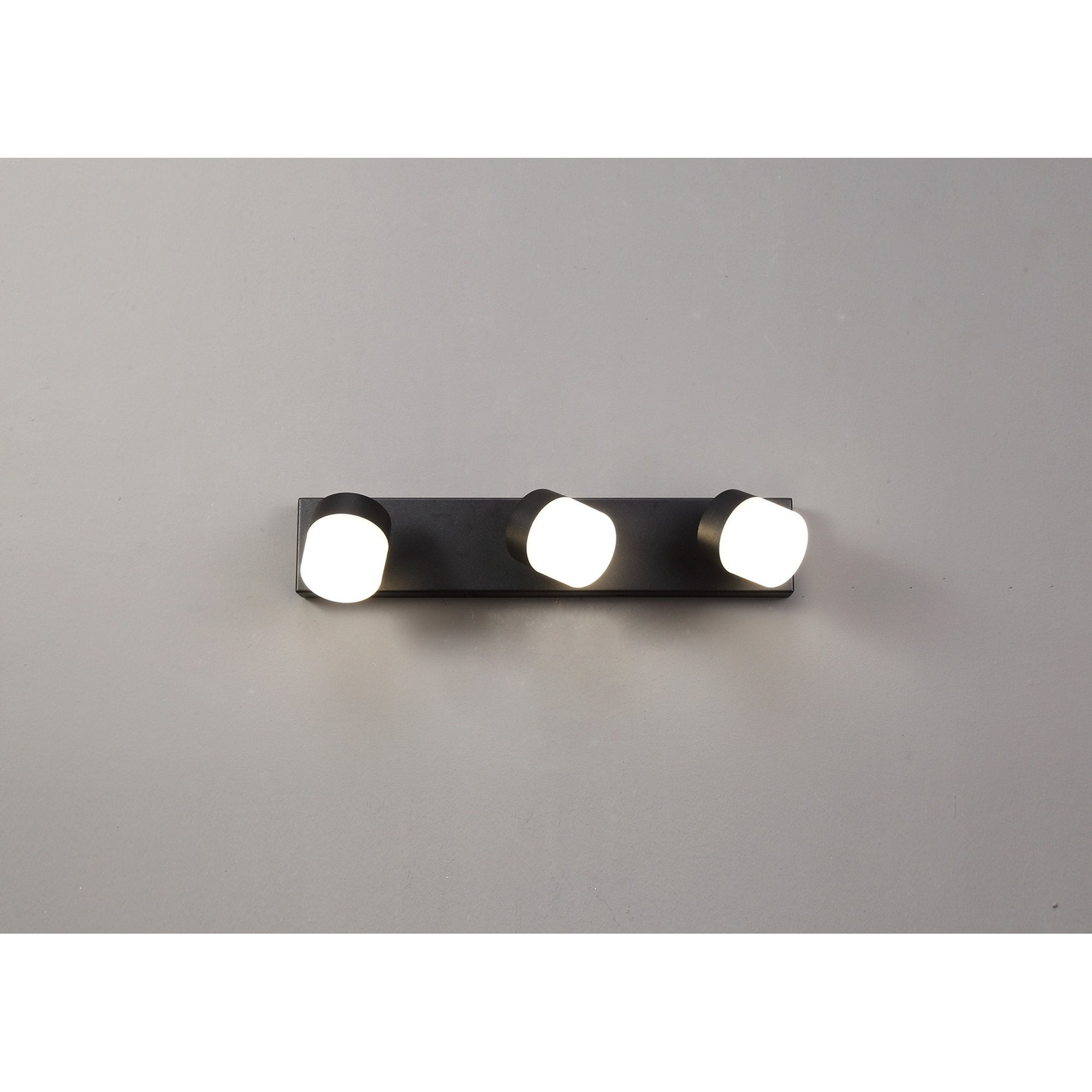 NL82179 Bovan Bathroom LED Wall Lamp Triple Adjustable Sand Black