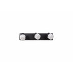 NL82179 Bovan Bathroom LED Wall Lamp Triple Adjustable Sand Black