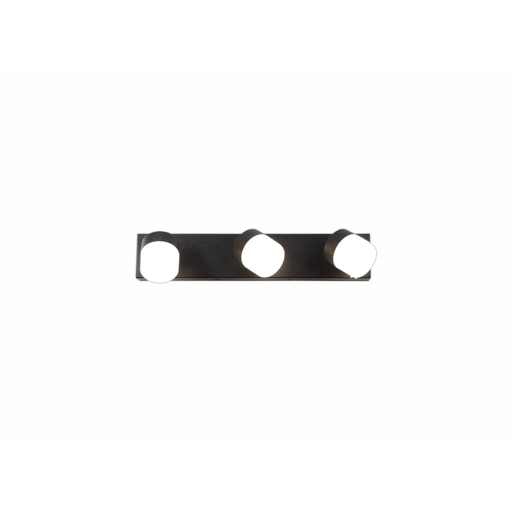 NL82179 Bovan Bathroom LED Wall Lamp Triple Adjustable Sand Black