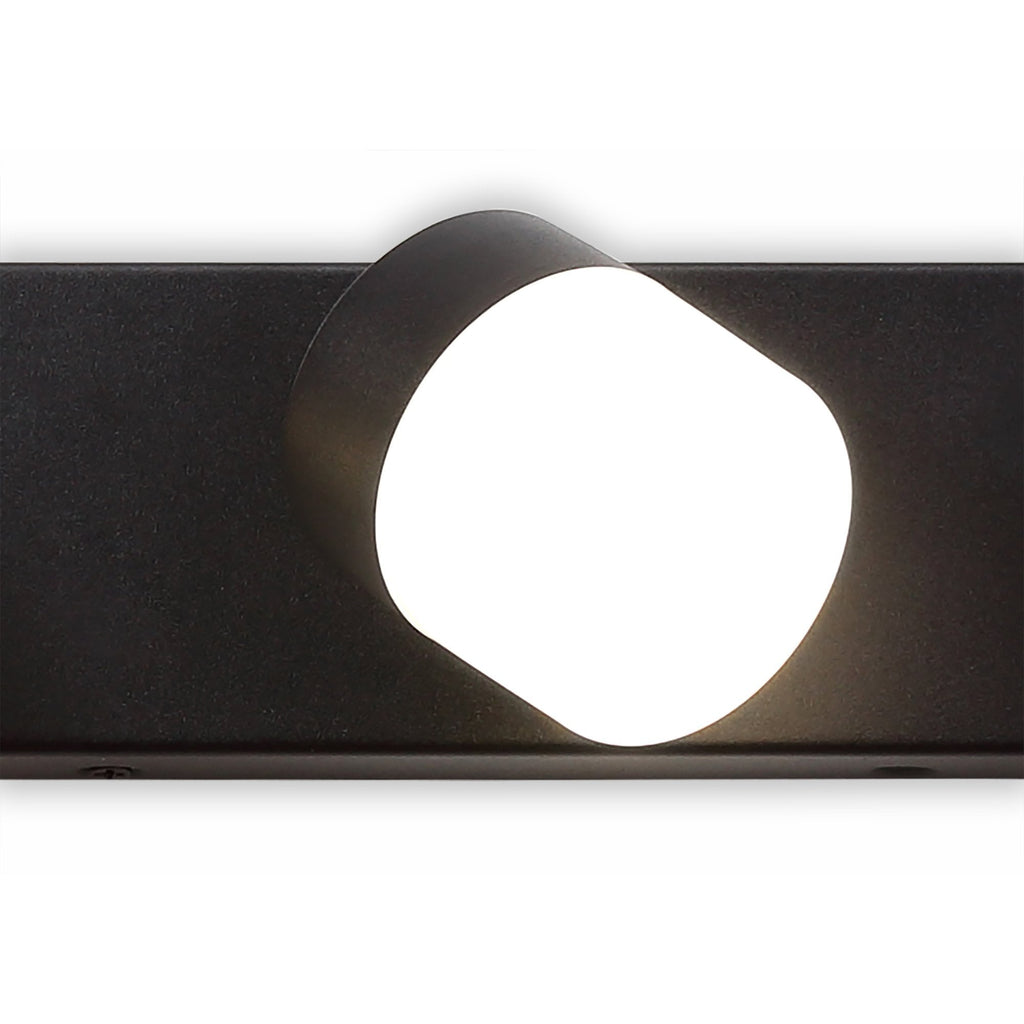NL82179 Bovan Bathroom LED Wall Lamp Triple Adjustable Sand Black