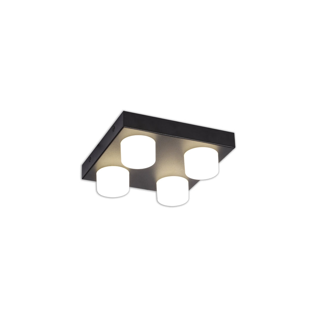 NL82189 Bovan Bathroom LED 4 Light Fixed Ceiling Sand Black