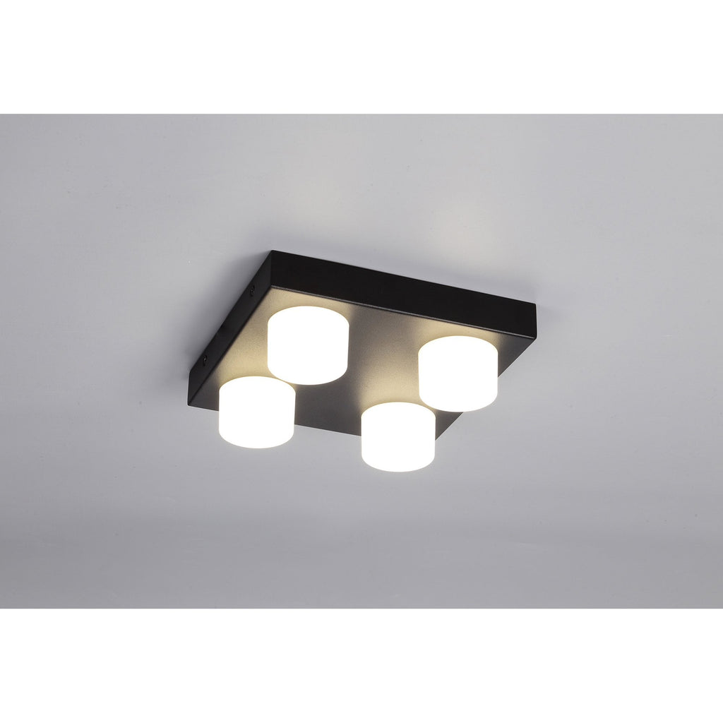 NL82189 Bovan Bathroom LED 4 Light Fixed Ceiling Sand Black