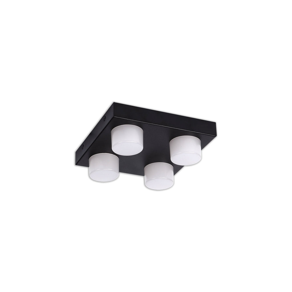 NL82189 Bovan Bathroom LED 4 Light Fixed Ceiling Sand Black