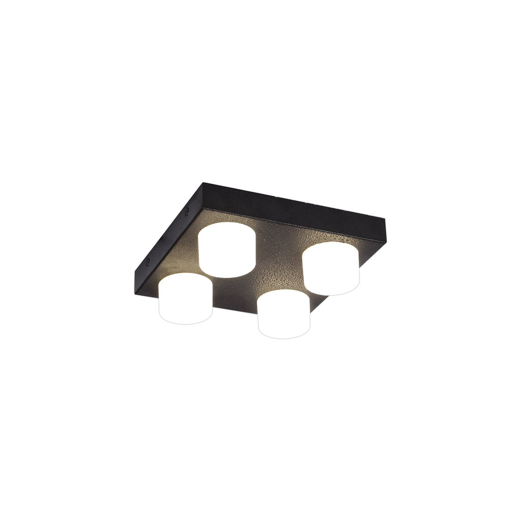 NL82189 Bovan Bathroom LED 4 Light Fixed Ceiling Sand Black