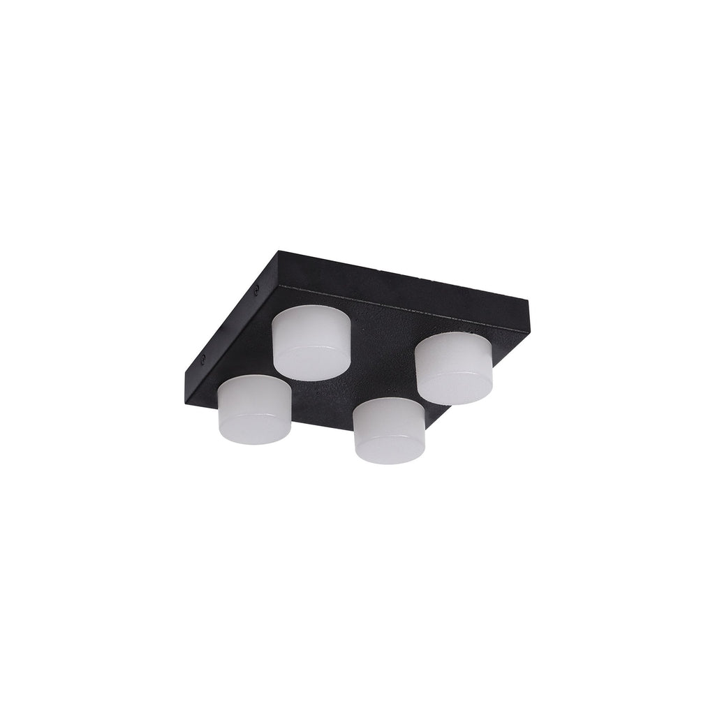 NL82189 Bovan Bathroom LED 4 Light Fixed Ceiling Sand Black
