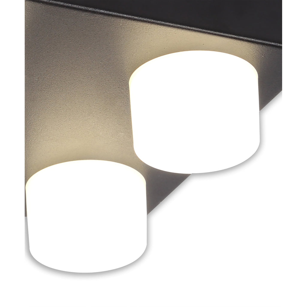 NL82189 Bovan Bathroom LED 4 Light Fixed Ceiling Sand Black