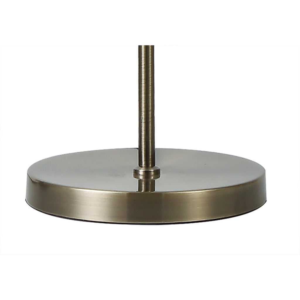 NL82199 Farro 3 Light Floor Lamp Antique Brass/Smoked & Amber Glass