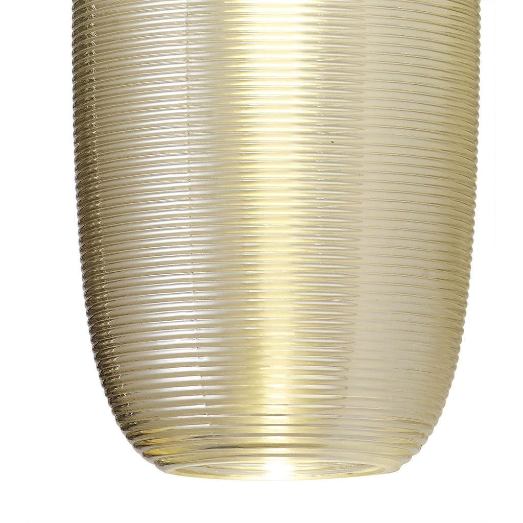 NL82209 Barter LED Switched Wall Lamp Polished Chrome/Black With Champagne Glass