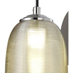 NL82209 Barter LED Switched Wall Lamp Polished Chrome/Black With Champagne Glass
