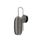 NL82219 Barter LED Switched Wall Lamp Polished Chrome/Black With Smoke Glass