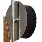 NL82229 Barter LED Switched Wall Lamp Polished Chrome/Black With Copper Glass
