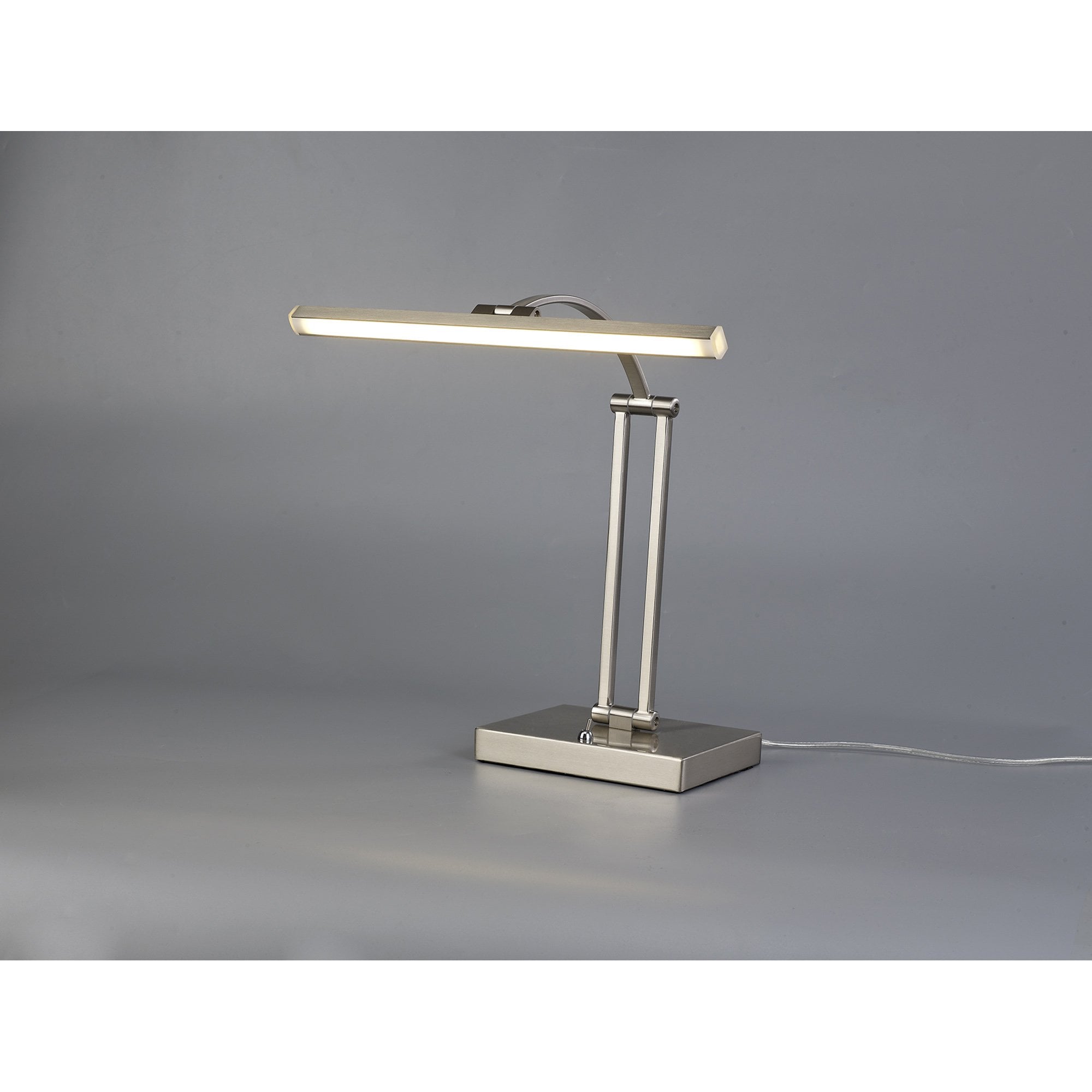 NL82249 Penton LED 1 Arm Table Lamp Satin Nickel