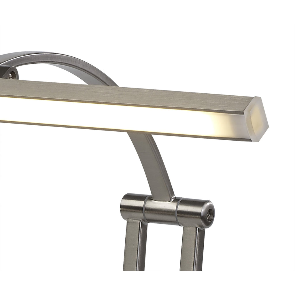 NL82249 Penton LED 1 Arm Table Lamp Satin Nickel