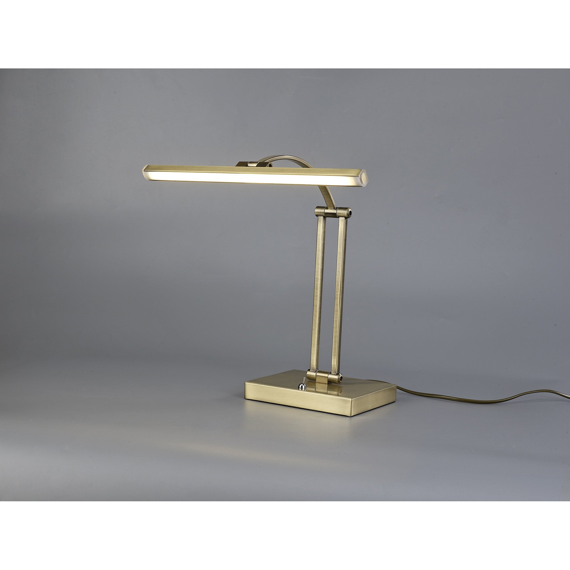 NL82259 Penton LED 1 Arm Table Lamp Antique Brass