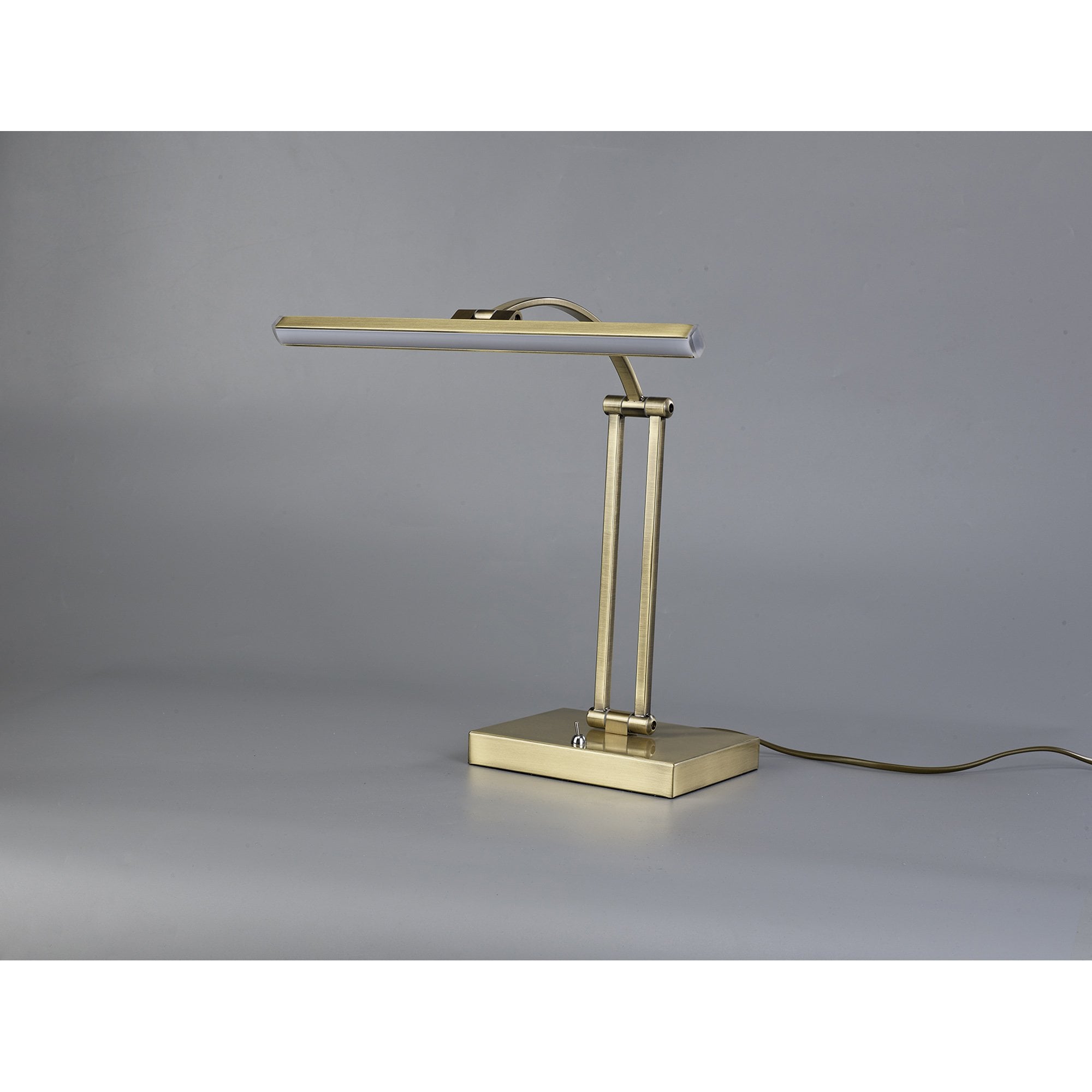 NL82259 Penton LED 1 Arm Table Lamp Antique Brass