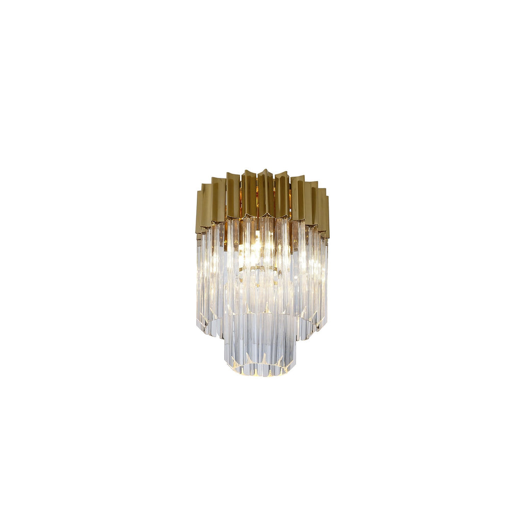 NL82279 Vienna Ceiling Round 3 Light Brass/Clear Glass