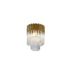 NL82279 Vienna Ceiling Round 3 Light Brass/Clear Glass