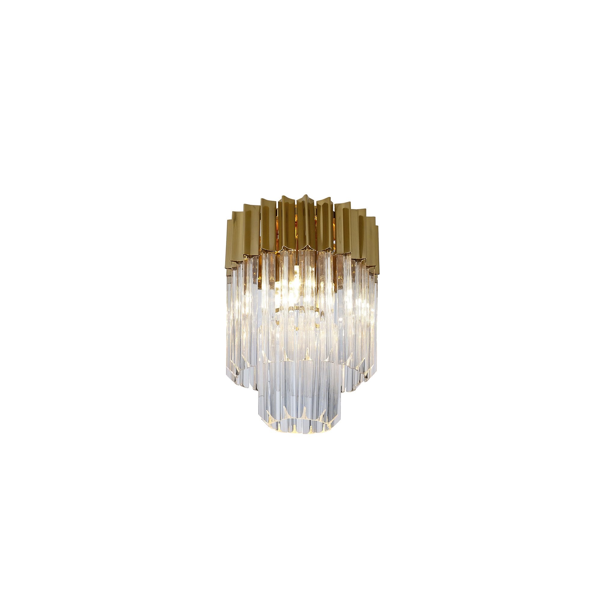 NL82279 Vienna Ceiling Round 3 Light Brass/Clear Glass