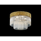 NL82289 Vienna Ceiling Round 7 Light Brass/Clear Glass