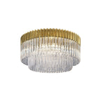 NL82299 Vienna Ceiling Round 12 Light Brass/Clear Glass