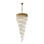NL82329 Vienna Pendant Round 7 Tier 31 Light Brass/Clear Glass