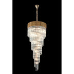 NL82329 Vienna Pendant Round 7 Tier 31 Light Brass/Clear Glass