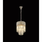 NL82379 Vienna Pendant Round 4 Light Polished Nickel/Clear Glass
