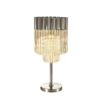 NL82389 Vienna Table Lamp 3 Light Polished Nickel/Clear Glass