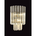 NL82399 Vienna Wall 3 Light Polished Nickel/Clear Glass