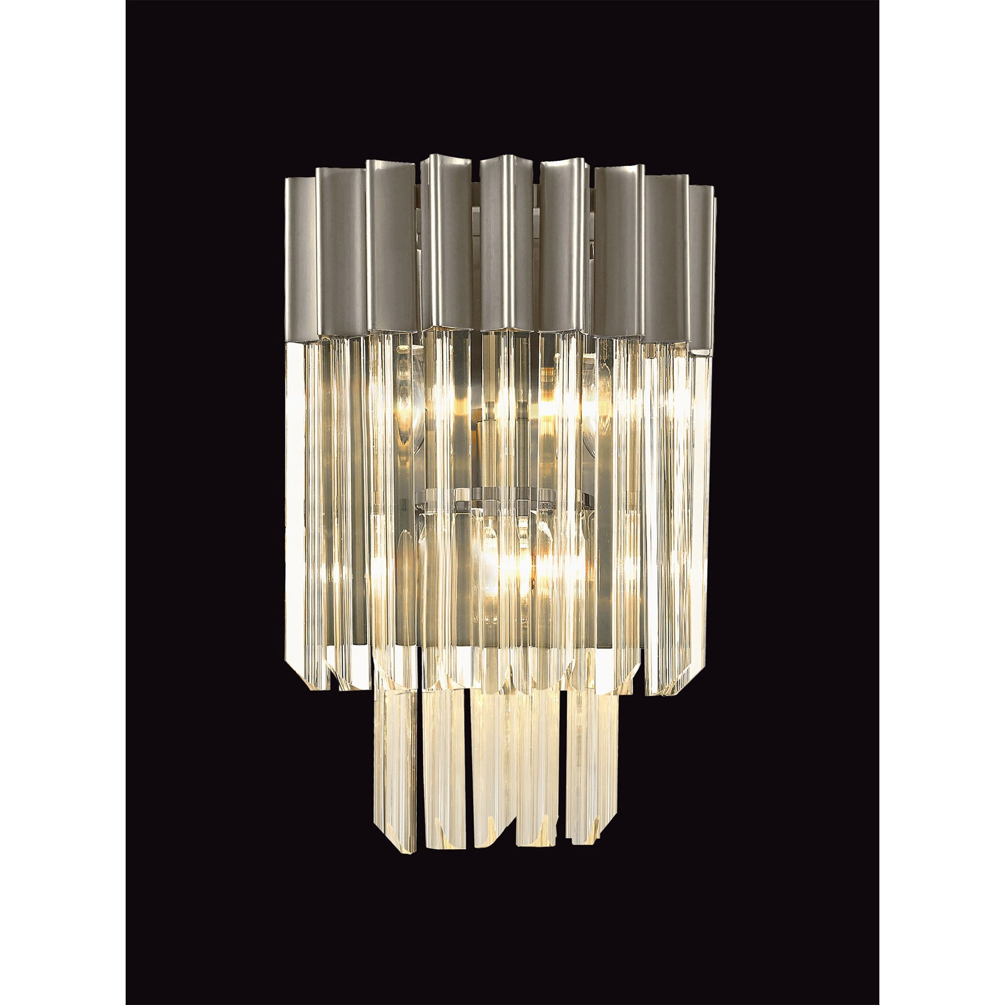 NL82399 Vienna Wall 3 Light Polished Nickel/Clear Glass