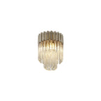 NL82409 Vienna Ceiling Round 3 Light Polished Nickel/Clear Glass