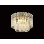 NL82419 Vienna Ceiling Round 7 Light Polished Nickel/Clear Glass