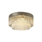 NL82429 Vienna Ceiling Round 12 Light Polished Nickel/Clear Glass