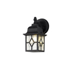 NL82489 Guard Outdoor Down Square Criss Cross Wall Lamp Sand Black