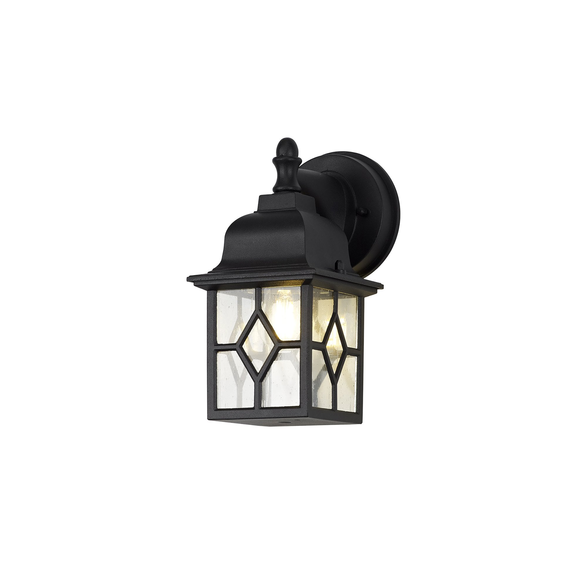 NL82489 Guard Outdoor Down Square Criss Cross Wall Lamp Sand Black
