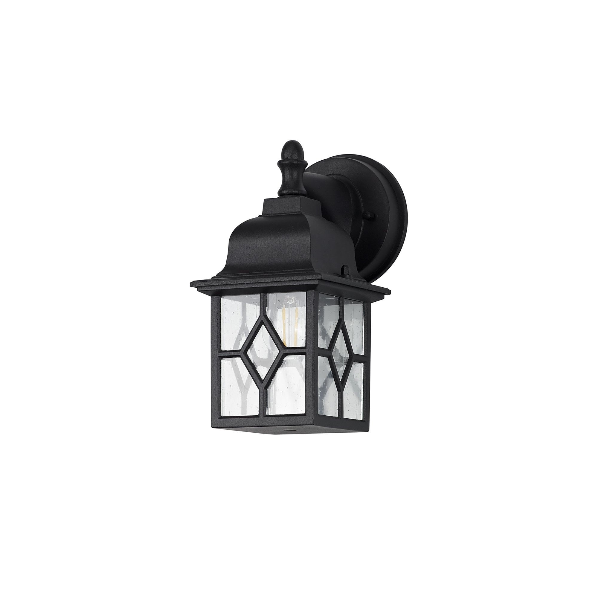 NL82489 Guard Outdoor Down Square Criss Cross Wall Lamp Sand Black
