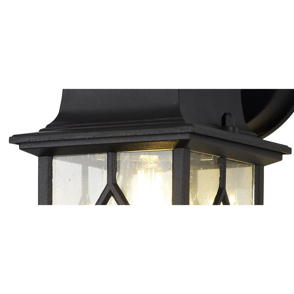 NL82489 Guard Outdoor Down Square Criss Cross Wall Lamp Sand Black
