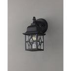 NL82489 Guard Outdoor Down Square Criss Cross Wall Lamp Sand Black
