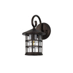 NL82499 Guard Outdoor Down Round Grid Wall Lamp Antique Bronze