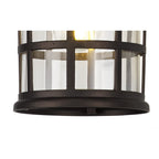 NL82499 Guard Outdoor Down Round Grid Wall Lamp Antique Bronze