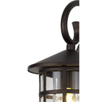 NL82499 Guard Outdoor Down Round Grid Wall Lamp Antique Bronze