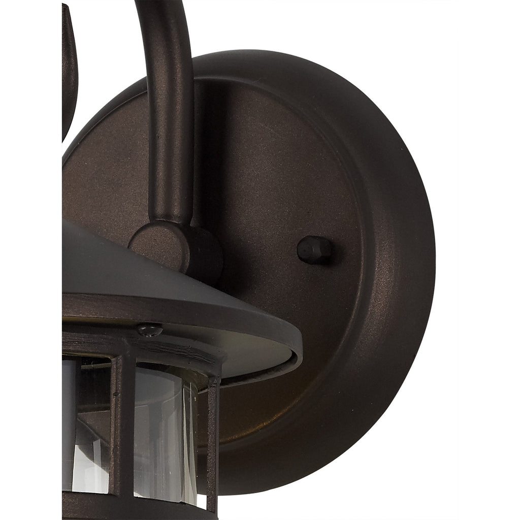 NL82499 Guard Outdoor Down Round Grid Wall Lamp Antique Bronze