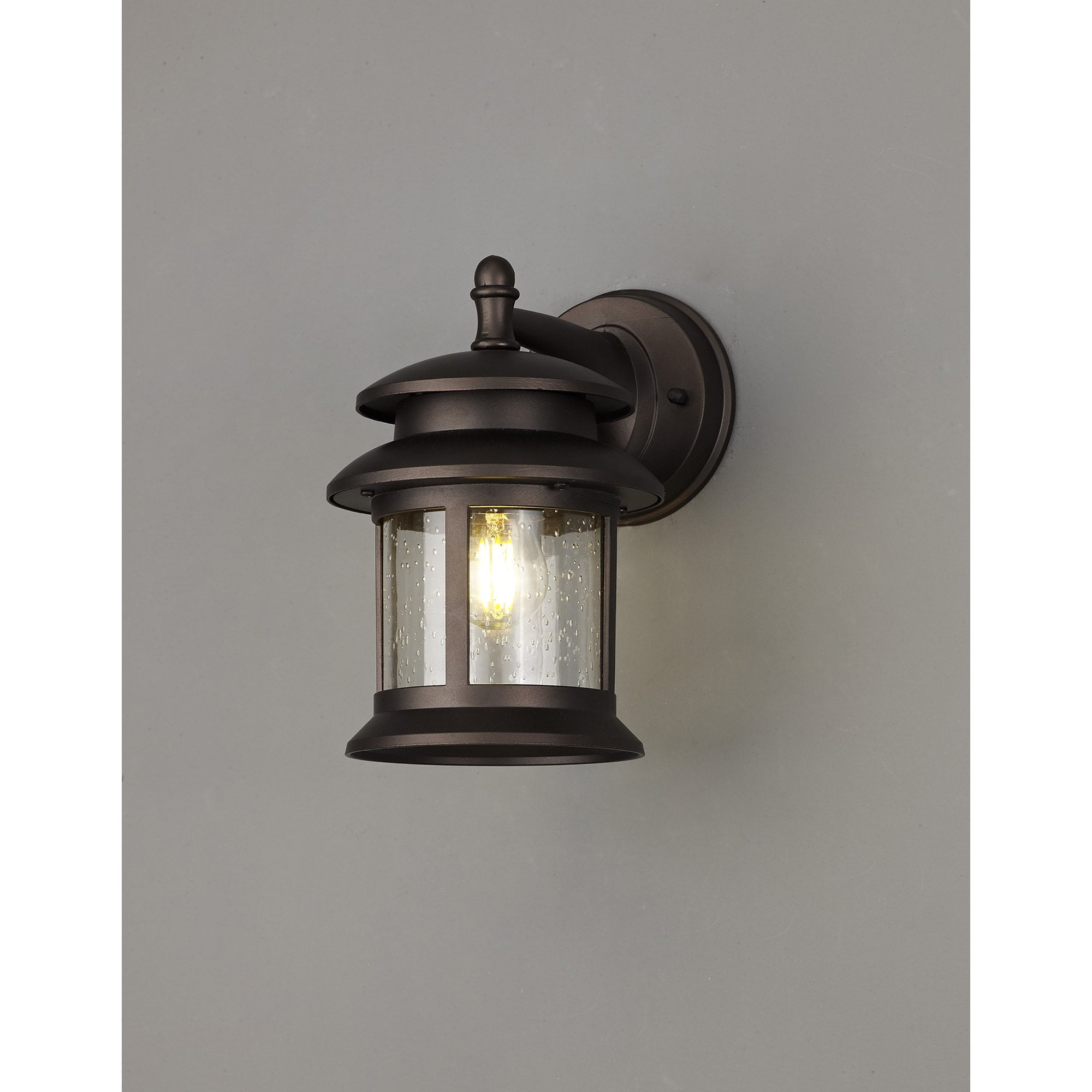 NL82509 Guard Outdoor Down Round Wall Lamp Antique Bronze
