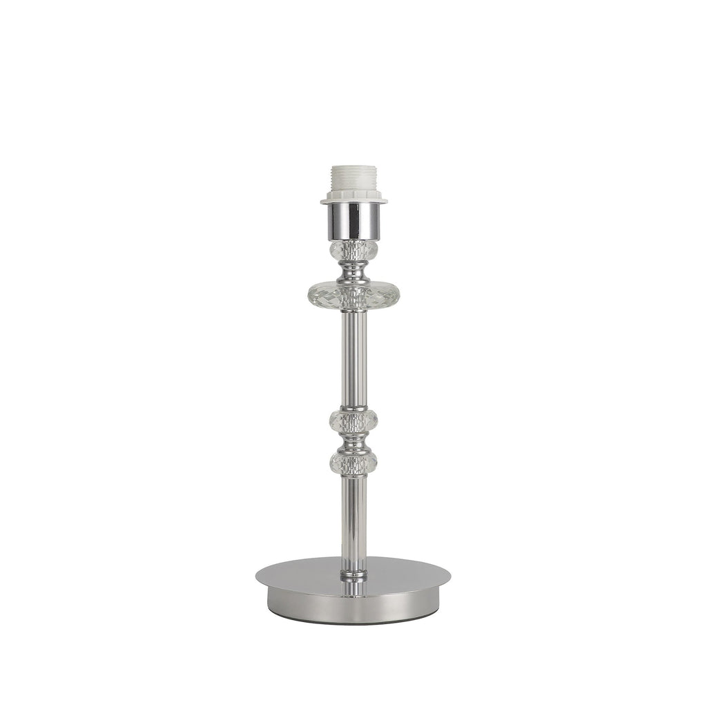 NL82569 Glastonbury Table Lamp Polished Chrome/Clear Glass/Crystal